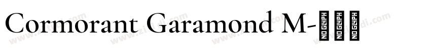 Cormorant Garamond M字体转换